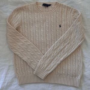 Ralph Lauren Cream Cable Knit Sweater